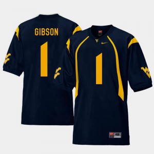 College Football For Men Replica West Virginia Mountaineers Shelton Gibson Jersey Navy #1 College 276907-847