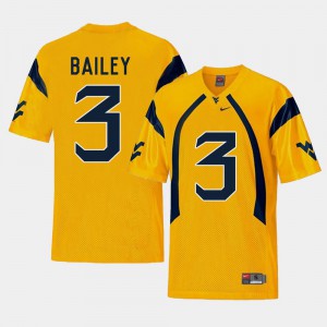Replica For Men's Gold College Football Player WVU Stedman Bailey Jersey #3 137511-708