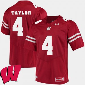 2018 NCAA #4 For Men's NCAA Red Alumni Football Game Badgers A.J. Taylor Jersey 224917-679