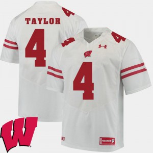 University of Wisconsin A.J. Taylor Jersey White Alumni Football Game Player For Men's 2018 NCAA #4 599669-486