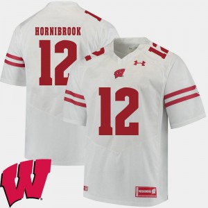Alumni Football Game #12 2018 NCAA Wisconsin Badgers Alex Hornibrook Jersey White Men Embroidery 965511-487