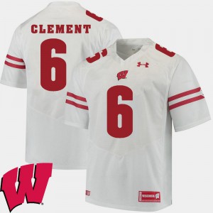 For Men's #6 Alumni Football Game White 2018 NCAA Stitched Badgers Corey Clement Jersey 843226-594