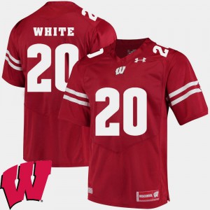 Men Wisconsin Badgers James White Jersey 2018 NCAA University Red Alumni Football Game #20 479115-946