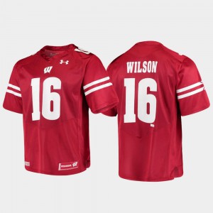 Alumni Football Game For Men Official Red #16 Replica Wisconsin Russell Wilson Jersey 568057-257