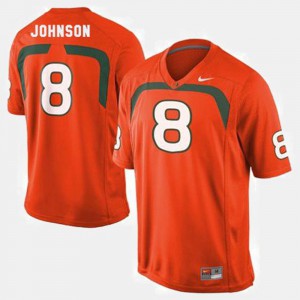 Youth Orange College Football Stitched Miami Duke Johnson Jersey #8 380656-603