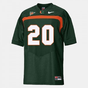 College Football #20 Hurricanes Ed Reed Jersey Green For Men Alumni 396482-278