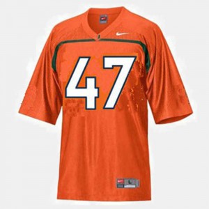 College Football For Men's Miami Michael Irvin Jersey Stitch Orange #47 327051-135