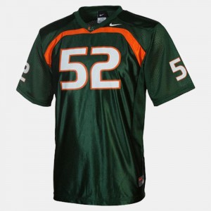 Green Miami Ray Lewis Jersey Embroidery #52 Mens College Football 502022-652