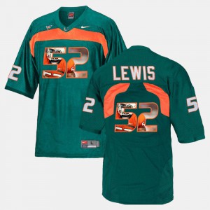 For Men's Green Embroidery UM Ray Lewis Jersey #52 Player Pictorial 829525-143