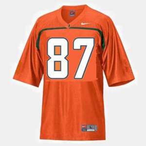 College Football Stitch Miami Reggie Wayne Jersey For Men #87 Orange 851473-743
