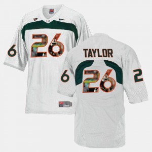 #26 White Embroidery UM Sean Taylor Jersey Mens Player Pictorial 860136-222