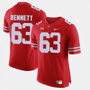 Alumni Football Game Mens Alumni #63 Scarlet Ohio State Michael Bennett Jersey 856227-844