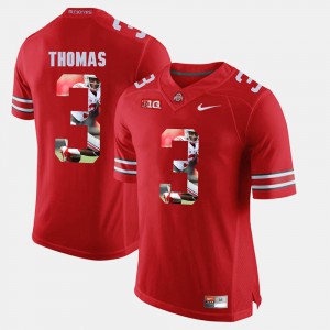 Stitched Scarlet Ohio State Michael Thomas Jersey #3 Pictorial Fashion For Men 508849-248