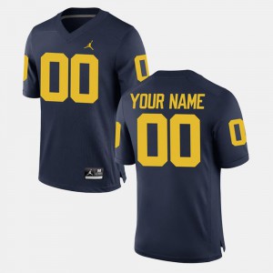 #00 Navy High School Michigan Wolverines Custom Jerseys College Limited Football For Men's 902749-495