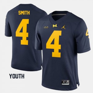 Navy College Football U of M De'Veon Smith Jersey #4 Embroidery For Kids 762767-713