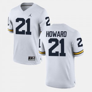 Player White #21 University of Michigan desmond Howard Jersey Men's College Football 899500-282
