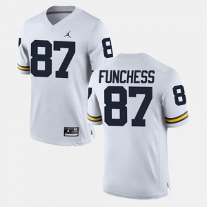 University of Michigan Dominique Funchess Jersey #87 For Men Official White Alumni Football Game 213954-767