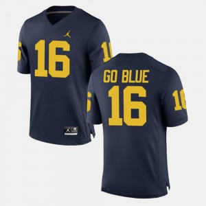 Navy Alumni Football Game For Men Wolverines GO BLUE Jersey Embroidery #16 126266-363