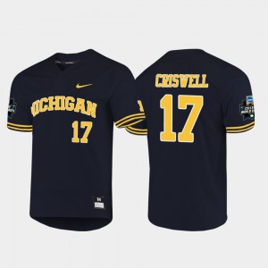 2019 NCAA Baseball College World Series Navy U of M Jeff Criswell Jersey Player #17 Men's 795724-201