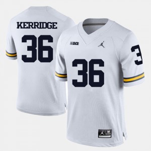 NCAA Wolverines Joe Kerridge Jersey #36 For Men's White College Football 286933-275