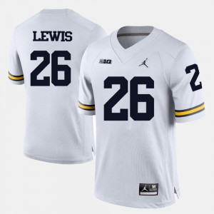 University of Michigan Jourdan Lewis Jersey #26 College Football For Men's White High School 844910-334