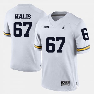 College Football Mens Michigan Kyle Kalis Jersey #67 White College 139233-345