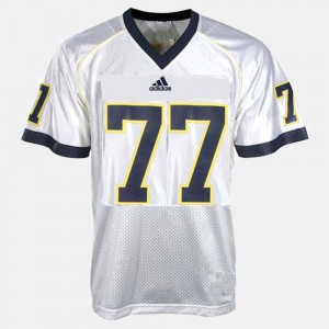 For Men #77 College Football Embroidery Michigan Taylor Lewan Jersey White 999463-714