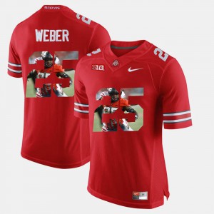 For Men #25 Scarlet Official Pictorial Fashion Buckeyes Mike Weber Jersey 865779-529