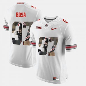 White #97 Pictorial Fashion Mens Official Buckeye Nick Bosa Jersey 425430-768