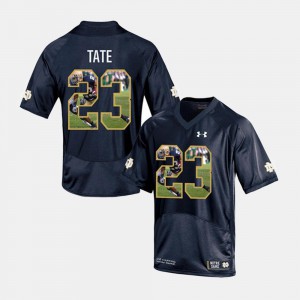 Navy Stitch Player Pictorial #23 Men's ND Golden Tate Jersey 394220-227