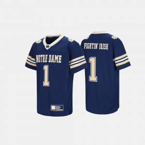 Navy Stitched Notre Dame Fighting Irish Jersey For Men Hail Mary II #1 685301-893