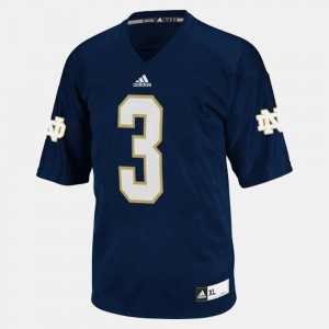 Embroidery Notre Dame Fighting Irish Joe Montana Jersey #3 Blue Kids College Football 387565-156
