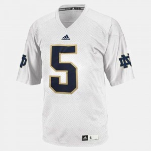 College Football UND Manti Te'o Jersey Official White Kids #5 508604-415