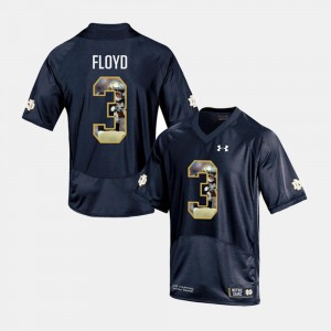 NCAA University of Notre Dame Michael Floyd Jersey Player Pictorial Navy #3 For Men's 419714-522