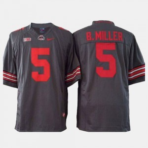 Stitched For Men Gray OSU Braxton Miller Jersey #5 College Football 422617-209