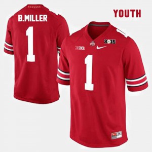 Youth(Kids) Red College Football Alumni #1 OSU Braxton Miller Jersey 242078-591