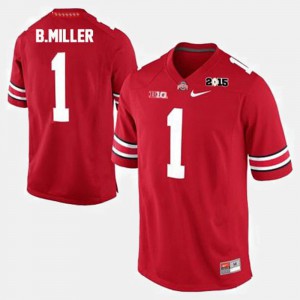 #1 Red Embroidery Ohio State Braxton Miller Jersey Men College Football 957428-547