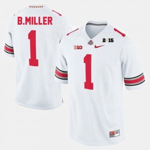 #1 College Football College OSU Braxton Miller Jersey For Men's White 907585-457