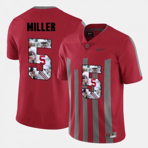 Mens #5 Alumni Red Ohio State Braxton Miller Jersey Pictorial Fashion 357542-372