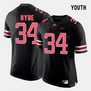 College Football Buckeye CameCarlos Hyde Jersey Stitch Black For Kids #34 807703-921