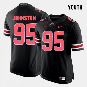 Black Buckeye Cameron Johnston Jersey Kids NCAA #95 College Football 663434-877