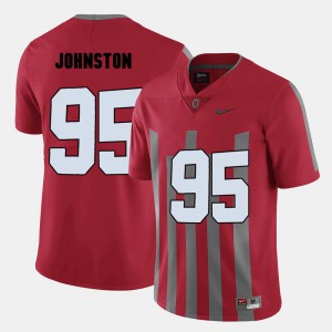 Embroidery Red College Football Ohio State Buckeye Cameron Johnston Jersey #95 For Men 882234-672