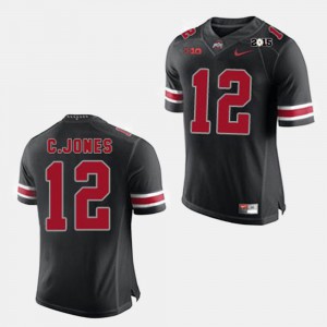 Black Ohio State Cardale Jones Jersey For Men's College Football #12 Embroidery 517245-855