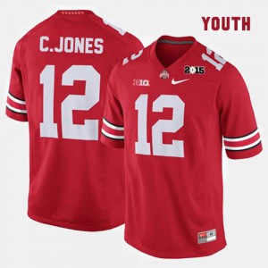Player OSU Cardale Jones Jersey College Football Red #12 Youth 115895-132