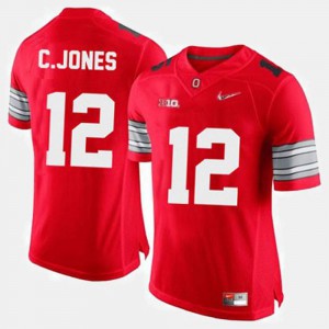 Ohio State Cardale Jones Jersey Men's College Football Embroidery Red #12 959375-849