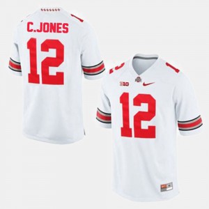 Ohio State Buckeyes Cardale Jones Jersey Men College Football #12 White Stitched 256147-200