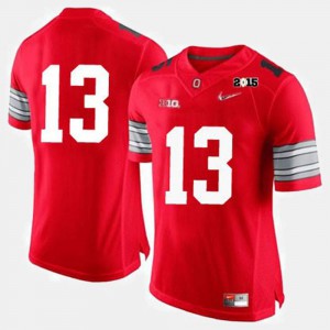 Embroidery #13 Ohio State Jersey For Men College Football Red 696398-126
