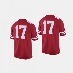 Stitched Men's Scarlet OSU Buckeyes Jersey #17 College Football 311407-486