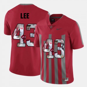 Pictorial Fashion OSU Darron Lee Jersey High School #43 Red For Men's 416788-326