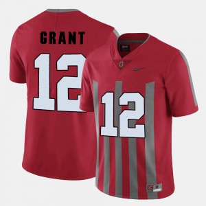 College Football Ohio State Buckeye Doran Grant Jersey #12 For Men Official Red 285805-397